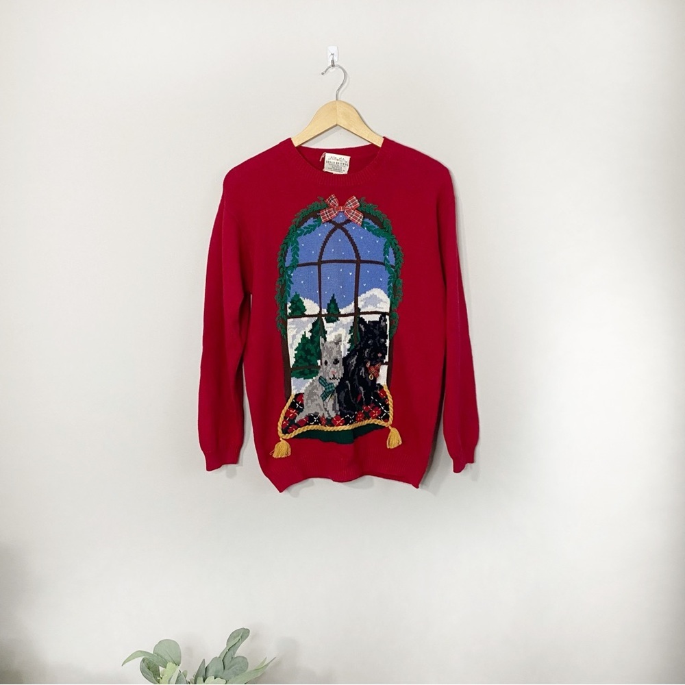 Susan Bristol Women's Size:Medium Holiday Scottie Vintage Sweater